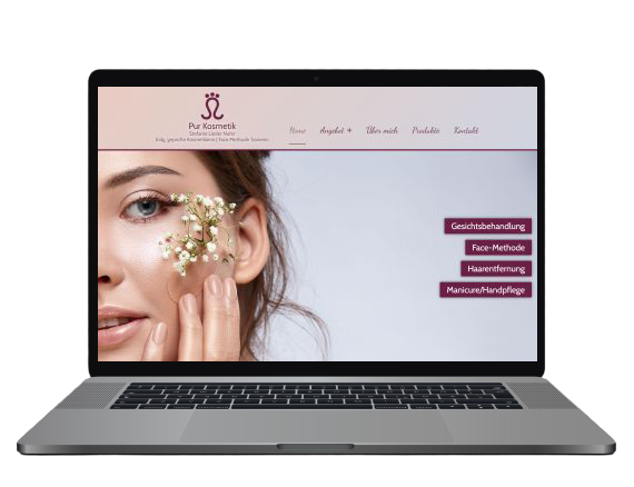 Webdesign für Pur Kosmetik, Kosmetikstudio in Sins