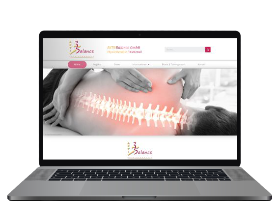 Webdesign für AKTIVBalance, Physiotherapie in Niederwil