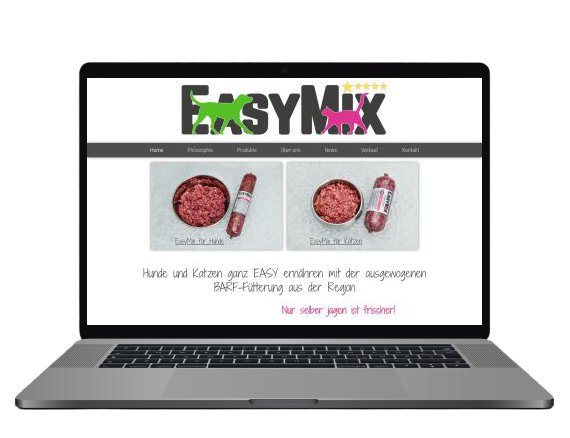 Webdesign für EASY MIX, BARF Futter in Olten