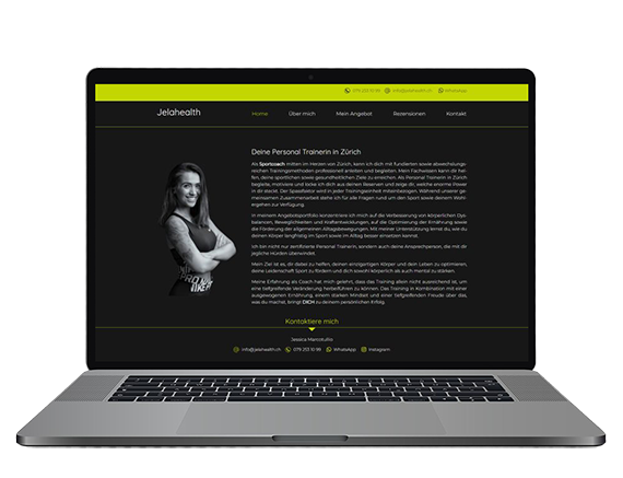 Webdesign für Personal Trainerin in Zürich