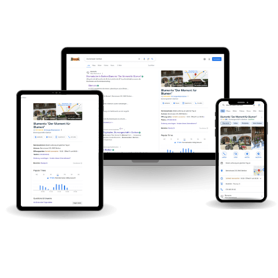 Google Business Profil für Blumenladen aus Berikon